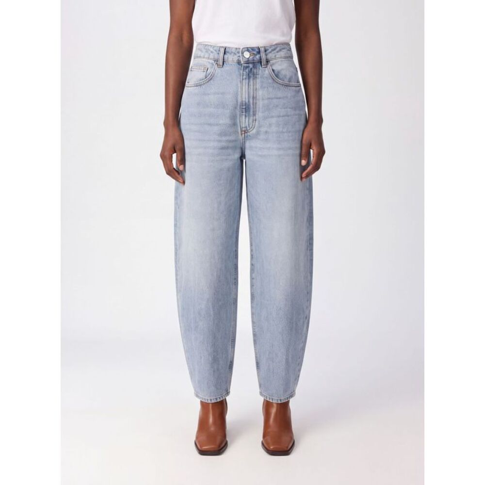 Rohe Women Rohe High-Waisted Baggy Jeans In Cotton Denim With 5-Pocket Design